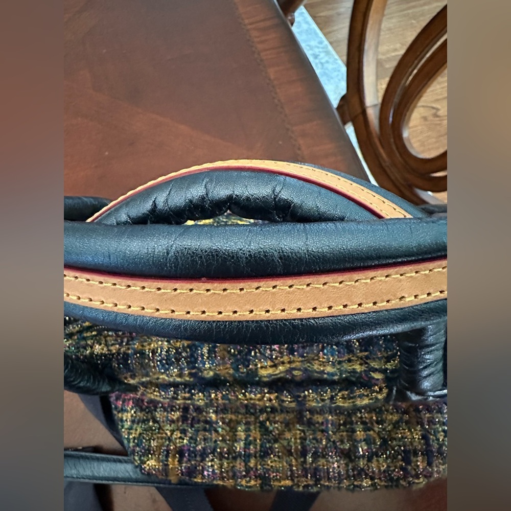 MZ Wallace The Metro Tote® Deluxe - Mini - Gold Multi Tweed Crossbody NWOT $258 - Picture 9 of 15